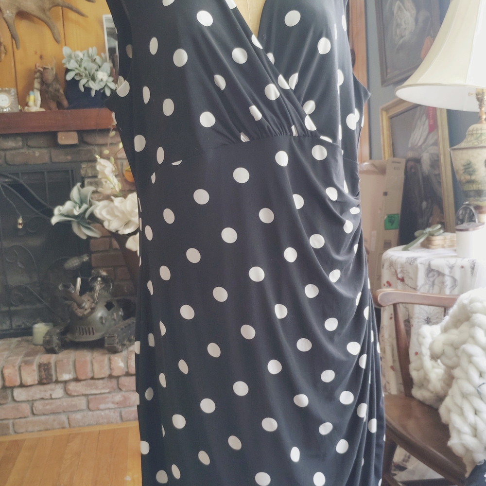 Lauren Ralph Lauren Black and White Asymmetrical Dress
